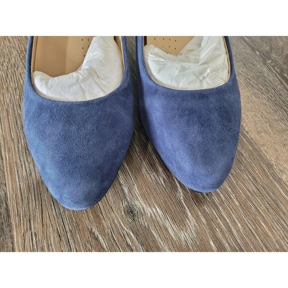 Trotters Women's Blue Suede Kitten Heels size 6WW Pumps #7 - Picture 3 of 6
